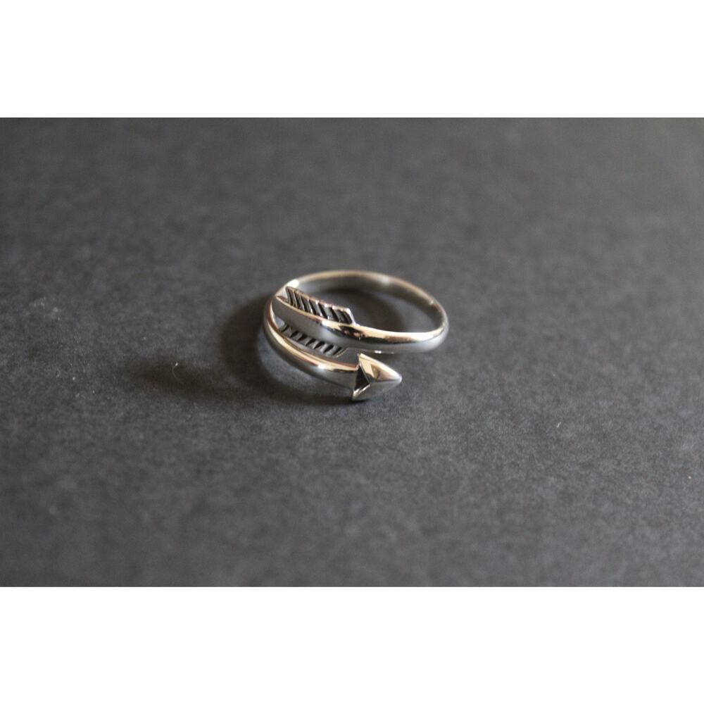 Sterling Silver Adjustable Ring - Arrow Ring, Sil… - image 4